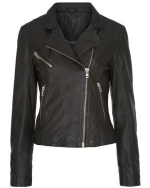 Notyz Bikerjacke Mit Großen Reißverschlüssen - Schwarz