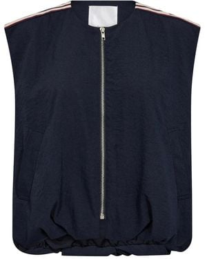 co'couture Sportliche Ballonweste Jacke Mit Streifen - Blau
