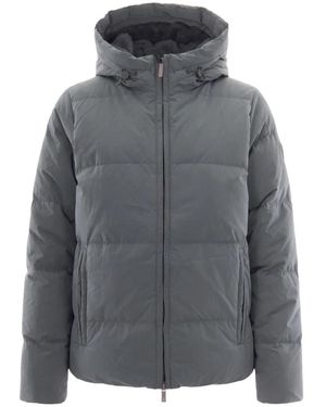K-Way Jassen ,Grijs ,Nylon Shiny Nylon Fur Jacket