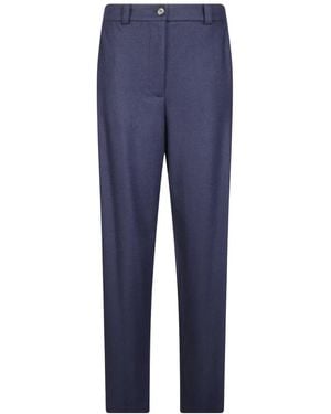 Pinko Broeken ,Blauw ,Wol Zagarese Flanellen Pantalon