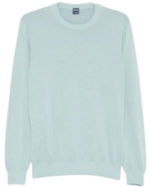 Fedeli Round-Neck Knitwear - Blue