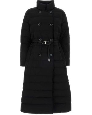 Moorer Jassen ,Zwart ,Leer Raely-Kn Down Jacket