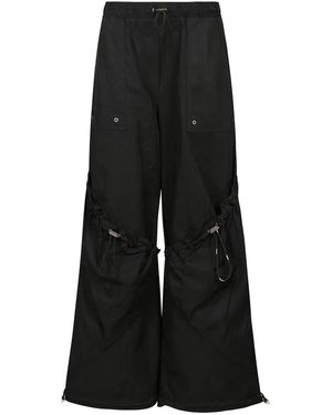 The Attico Wide Trousers - Black