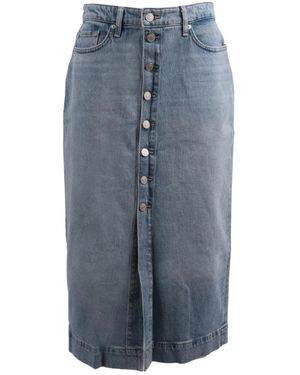 7 For All Mankind Rokken ,Blauw ,Denim Amber Midi Rok