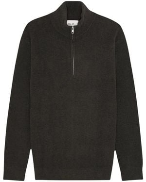 NN07 Danny Half Zip Sweater - Schwarz