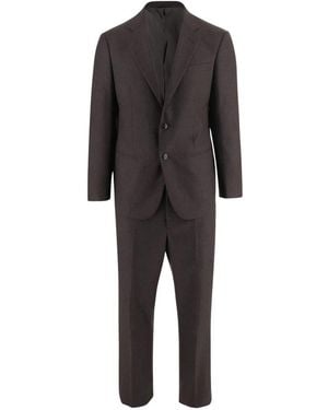 Giorgio Armani Single Breasted Suits - Black