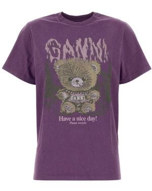 Ganni T-Shirts - Morado