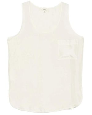 Barena Pearl Scoop Neck Chest Pocket Ärmelloses Top - Weiß