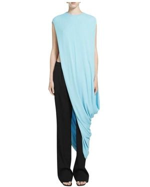Tom Ford Impossible Asymmetrisches Top Mit Flügelärmeln - Blau