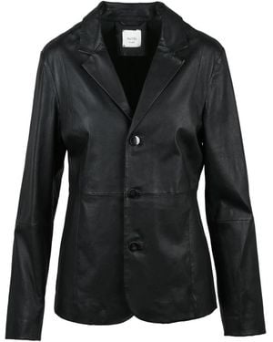 Alysi Jassen ,Zwart ,Leer Blazer