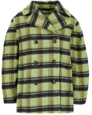 Ganni Double-Breasted Coats - Verde