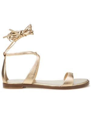 Michael Kors Laminierte leder schnürsandalen - Mettallic