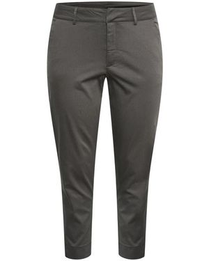 Kaffe Broeken ,Zwart ,Donkere Schaduw Cropped Chino Broek - Grijs