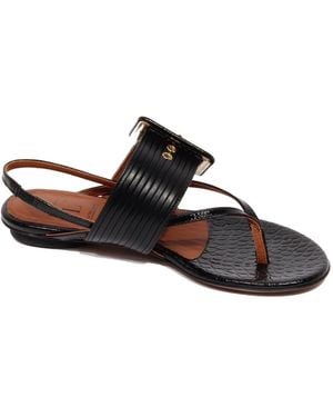 L'Autre Chose Flat Sandals - Black