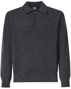 Eleventy Polo Met Lange Mouwen - Grijs