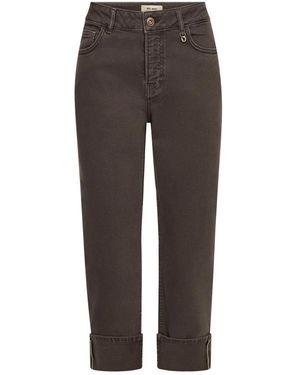 Mos Mosh Jeans ,Bruin ,Cropped Jeans