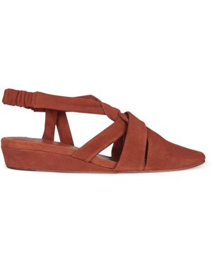 Cortana Knot, Baksteenrode Puntige Schoen - Bruin