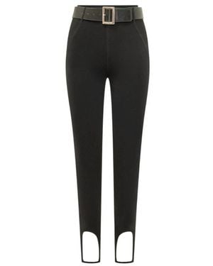 Self-Portrait Capri Strick-Leggings - Schwarz