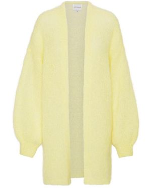 American Dreams Truien & Vesten ,Geel ,Wol Lee Midi Cardigan