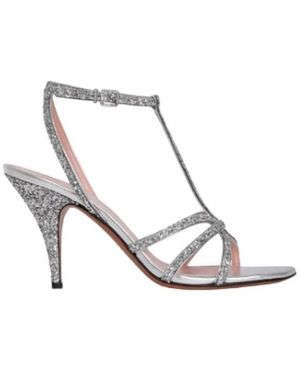 Zimmermann Schoenen ,Veelkleurig ,Glitterende Sandalen Met Hak - Wit