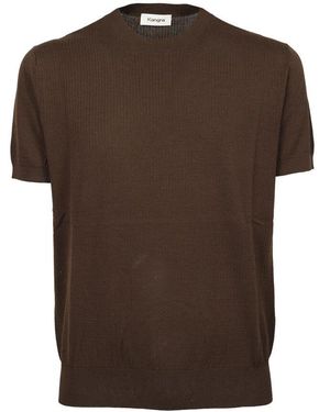 Kangra Braunes Baumwoll-T-Shirt