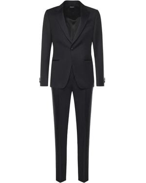 ZEGNA Single Breasted Suits - Black