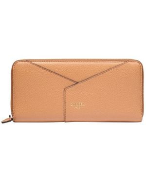 Lancel Enveloppe Portefeuille Long Zippé - Natur