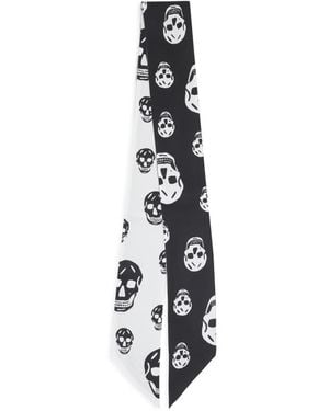 McQueen Ribbon Skull Schal - Schwarz