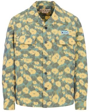 Marni Metallic Floral Shirt - Groen