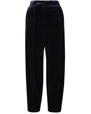 Blanca Vita Blaue Samthose Eleganter Stil - Schwarz