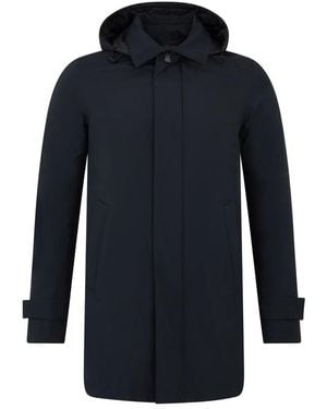 Herno Lange Windbreaker Jacke - Blau