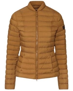 Peuterey Jassen ,Bruin ,Piumino Leggero Trapuntato Con Zip