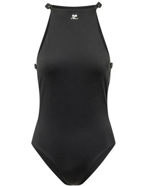 Courreges Buckle Cut-Out Badpak - Zwart