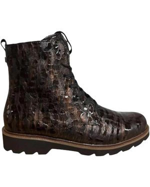 Remonte Schoenen ,Bruin ,Leer D3S72 Veterlaarzen