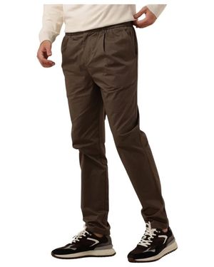 Scotch & Soda Slim-Fit Stretch Poplin Jogger Broek - Zwart