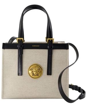Versace Rivière Mini Canvas Tote - Schwarz