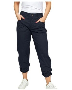 2-Biz Weiße verkürzte hose mit weitem bein - Blau