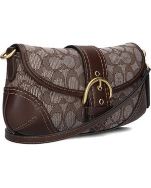 COACH Jacquard Soho Bag Stilvolle Schultertasche - Braun