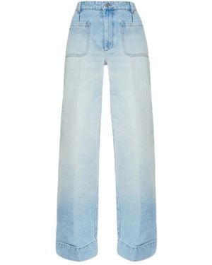 Victoria Beckham Wide Jeans - Blue