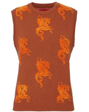 La DoubleJ Truien & Vesten ,Bruin ,Gryphos Gilet - Oranje