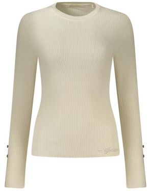 Guess Langärmliger Cannetted Pullover - Natur