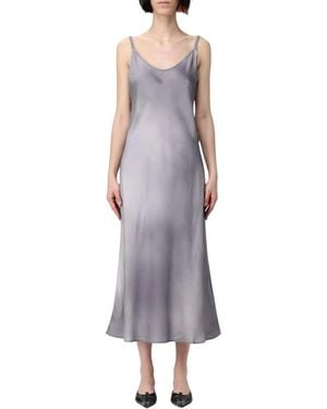 Acne Studios Elegante Slip Midi Jurk - Paars