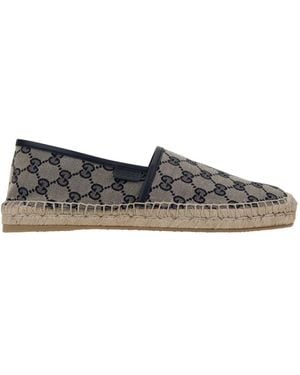 Gucci Herren Slip-On Espadrilles Mit Logo - Grau