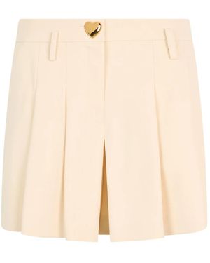 Moschino Korte Broeken ,Gekreukte Shorts - Naturel