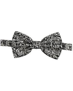 Dolce & Gabbana Accessoires ,Veelkleurig ,Papillon Strik - Zwart