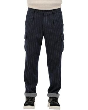 Mason's Straight Trousers - Bleu