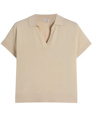 Aspesi Truien & Vesten ,Katoen Polo 3224 - Naturel