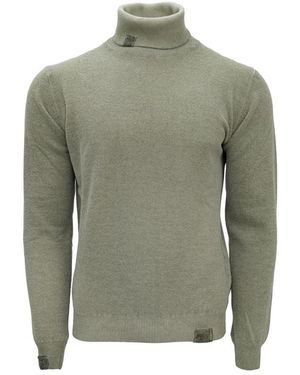 Bob Grüner Military-Style Wollrollkragenpullover