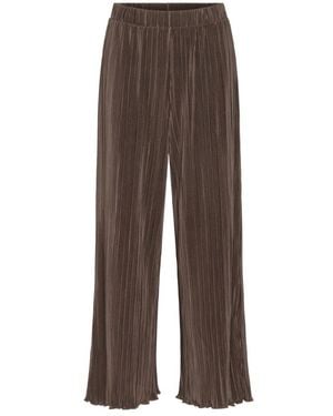 Kaffe Wide Trousers - Marrón