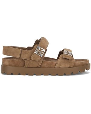 Tory Burch Schoenen ,Leer Mellow Sport Sandal - Bruin
